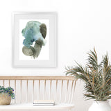 Shop Turquoise Aqua Watercolour II Art Print-Abstract, Blue, Green, Portrait, Rectangle, View All-framed painted poster wall decor artwork