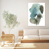 Shop Turquoise Aqua Watercolour II Canvas Art Print-Abstract, Blue, Green, Portrait, Rectangle, View All-framed wall decor artwork