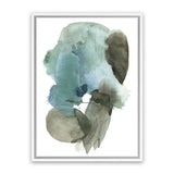 Shop Turquoise Aqua Watercolour II Canvas Art Print-Abstract, Blue, Green, Portrait, Rectangle, View All-framed wall decor artwork