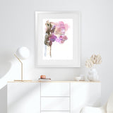 Shop Pink Watercolour I Art Print-Abstract, Pink, Portrait, Rectangle, View All, White-framed painted poster wall decor artwork