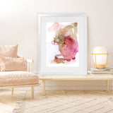 Shop Pink Watercolour II Art Print-Abstract, Pink, Portrait, Rectangle, View All-framed painted poster wall decor artwork