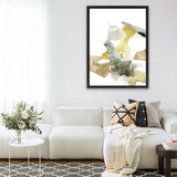 Shop Gold Watecolour I Canvas Art Print-Abstract, Green, Portrait, Rectangle, View All, White-framed wall decor artwork