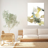 Shop Gold Watecolour I Canvas Art Print-Abstract, Green, Portrait, Rectangle, View All, White-framed wall decor artwork