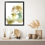 Shop Gold Watecolour II Art Print-Abstract, Green, Portrait, Rectangle, View All, White-framed painted poster wall decor artwork