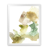 Shop Gold Watecolour II Art Print-Abstract, Green, Portrait, Rectangle, View All, White-framed painted poster wall decor artwork