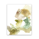 Shop Gold Watecolour II Art Print-Abstract, Green, Portrait, Rectangle, View All, White-framed painted poster wall decor artwork