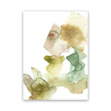 Shop Gold Watecolour II Canvas Art Print-Abstract, Green, Portrait, Rectangle, View All, White-framed wall decor artwork