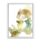 Shop Gold Watecolour II Canvas Art Print-Abstract, Green, Portrait, Rectangle, View All, White-framed wall decor artwork