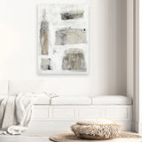 Shop A Simple Love Canvas Art Print-Abstract, Grey, Neutrals, Portrait, Rectangle, View All-framed wall decor artwork