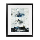 Shop Black & Blue Art Print-Abstract, Black, Blue, Portrait, Rectangle, View All, White-framed painted poster wall decor artwork