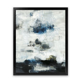 Shop Black & Blue Art Print-Abstract, Black, Blue, Portrait, Rectangle, View All, White-framed painted poster wall decor artwork