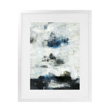 Shop Black & Blue Art Print-Abstract, Black, Blue, Portrait, Rectangle, View All, White-framed painted poster wall decor artwork