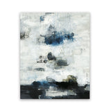 Shop Black & Blue Art Print-Abstract, Black, Blue, Portrait, Rectangle, View All, White-framed painted poster wall decor artwork