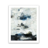 Shop Black & Blue Art Print-Abstract, Black, Blue, Portrait, Rectangle, View All, White-framed painted poster wall decor artwork