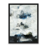 Shop Black & Blue Canvas Art Print-Abstract, Black, Blue, Portrait, Rectangle, View All, White-framed wall decor artwork