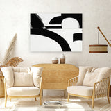 Shop Prosperous Elements III Canvas Art Print-Abstract, Black, Horizontal, Landscape, Rectangle, View All, White-framed wall decor artwork