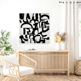 Shop Prosperous Elements (Square) Canvas Art Print-Abstract, Black, Square, View All-framed wall decor artwork