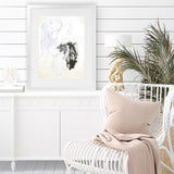 Shop Black & White II Art Print-Abstract, Portrait, Rectangle, View All, White-framed painted poster wall decor artwork