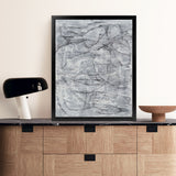 Shop Graffi Art Print-Abstract, Grey, Portrait, Rectangle, View All-framed painted poster wall decor artwork