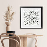 Shop Free For All (Square) Art Print-Abstract, Black, Square, View All, White-framed painted poster wall decor artwork