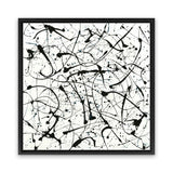 Shop Free For All (Square) Canvas Art Print-Abstract, Black, Square, View All, White-framed wall decor artwork