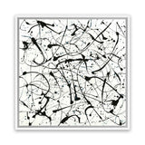 Shop Free For All (Square) Canvas Art Print-Abstract, Black, Square, View All, White-framed wall decor artwork