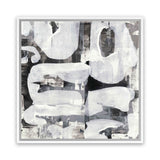 Shop Shadow Noir (Square) Canvas Art Print-Abstract, Black, Neutrals, Square, View All, White-framed wall decor artwork