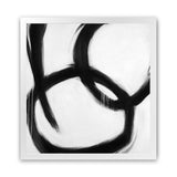 Shop Hoop Dreams V1 (Square) Art Print-Abstract, Black, Square, View All, White-framed painted poster wall decor artwork