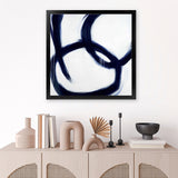Shop Hoop Dreams (Square) Art Print-Abstract, Blue, Square, View All, White-framed painted poster wall decor artwork