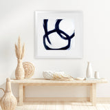 Shop Hoop Dreams (Square) Art Print-Abstract, Blue, Square, View All, White-framed painted poster wall decor artwork