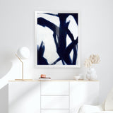 Shop True Blue Art Print-Abstract, Blue, Portrait, Rectangle, View All-framed painted poster wall decor artwork