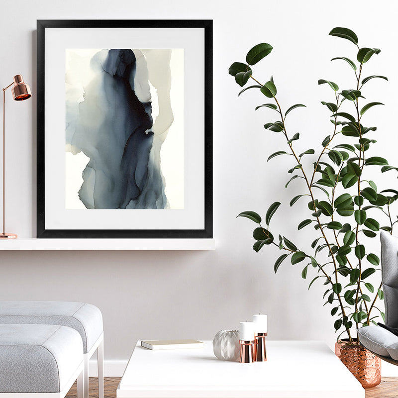 Shop The Perfect Place Art Print-Abstract, Blue, Portrait, Rectangle, View All-framed painted poster wall decor artwork