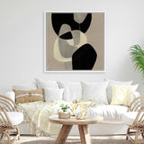Shop Gravity III (Square) Canvas Art Print-Abstract, Black, Brown, Neutrals, Square, View All-framed wall decor artwork
