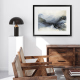 Shop Abstract Low Tide Art Print-Abstract, Blue, Grey, Horizontal, Landscape, Rectangle, View All-framed painted poster wall decor artwork