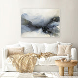 Shop Abstract Low Tide Canvas Art Print-Abstract, Blue, Grey, Horizontal, Landscape, Rectangle, View All-framed wall decor artwork