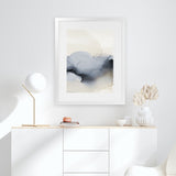 Shop Past Clouds I Blue Art Print-Abstract, Blue, Neutrals, Portrait, Rectangle, View All-framed painted poster wall decor artwork