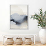 Shop Past Clouds I Blue Canvas Art Print-Abstract, Blue, Neutrals, Portrait, Rectangle, View All-framed wall decor artwork