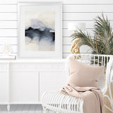 Shop Past Clouds II Blue Art Print-Abstract, Blue, Neutrals, Portrait, Rectangle, View All-framed painted poster wall decor artwork