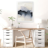 Shop Past Clouds II Blue Art Print-Abstract, Blue, Neutrals, Portrait, Rectangle, View All-framed painted poster wall decor artwork