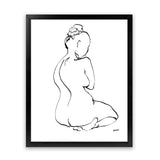 Shop Contours I Art Print-Abstract, Black, People, Portrait, Rectangle, View All, White-framed painted poster wall decor artwork