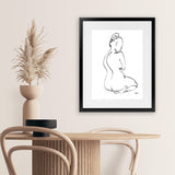 Shop Contours I Art Print-Abstract, Black, People, Portrait, Rectangle, View All, White-framed painted poster wall decor artwork