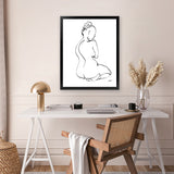 Shop Contours I Art Print-Abstract, Black, People, Portrait, Rectangle, View All, White-framed painted poster wall decor artwork