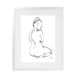 Shop Contours I Art Print-Abstract, Black, People, Portrait, Rectangle, View All, White-framed painted poster wall decor artwork