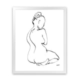 Shop Contours I Art Print-Abstract, Black, People, Portrait, Rectangle, View All, White-framed painted poster wall decor artwork