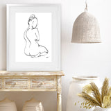 Shop Contours I Art Print-Abstract, Black, People, Portrait, Rectangle, View All, White-framed painted poster wall decor artwork