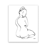 Shop Contours I Art Print-Abstract, Black, People, Portrait, Rectangle, View All, White-framed painted poster wall decor artwork