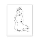 Shop Contours I Art Print-Abstract, Black, People, Portrait, Rectangle, View All, White-framed painted poster wall decor artwork