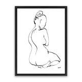 Shop Contours I Canvas Art Print-Abstract, Black, People, Portrait, Rectangle, View All, White-framed wall decor artwork