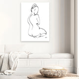 Shop Contours I Canvas Art Print-Abstract, Black, People, Portrait, Rectangle, View All, White-framed wall decor artwork