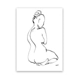 Shop Contours I Canvas Art Print-Abstract, Black, People, Portrait, Rectangle, View All, White-framed wall decor artwork